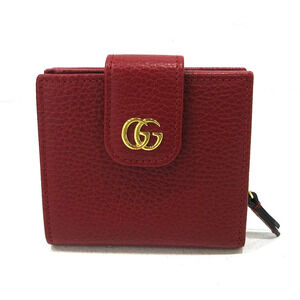 GUCCI GG Marmont Bi fold Wallet Red